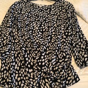 Black and white blouse